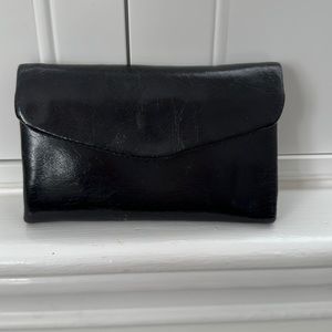 Hobo black leather wallet